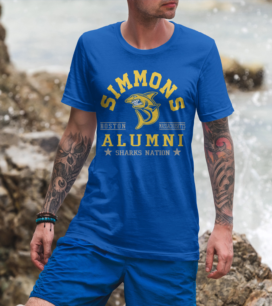 Simmons Alumni Boston Massachusetts Sharks Nation T-Shirt