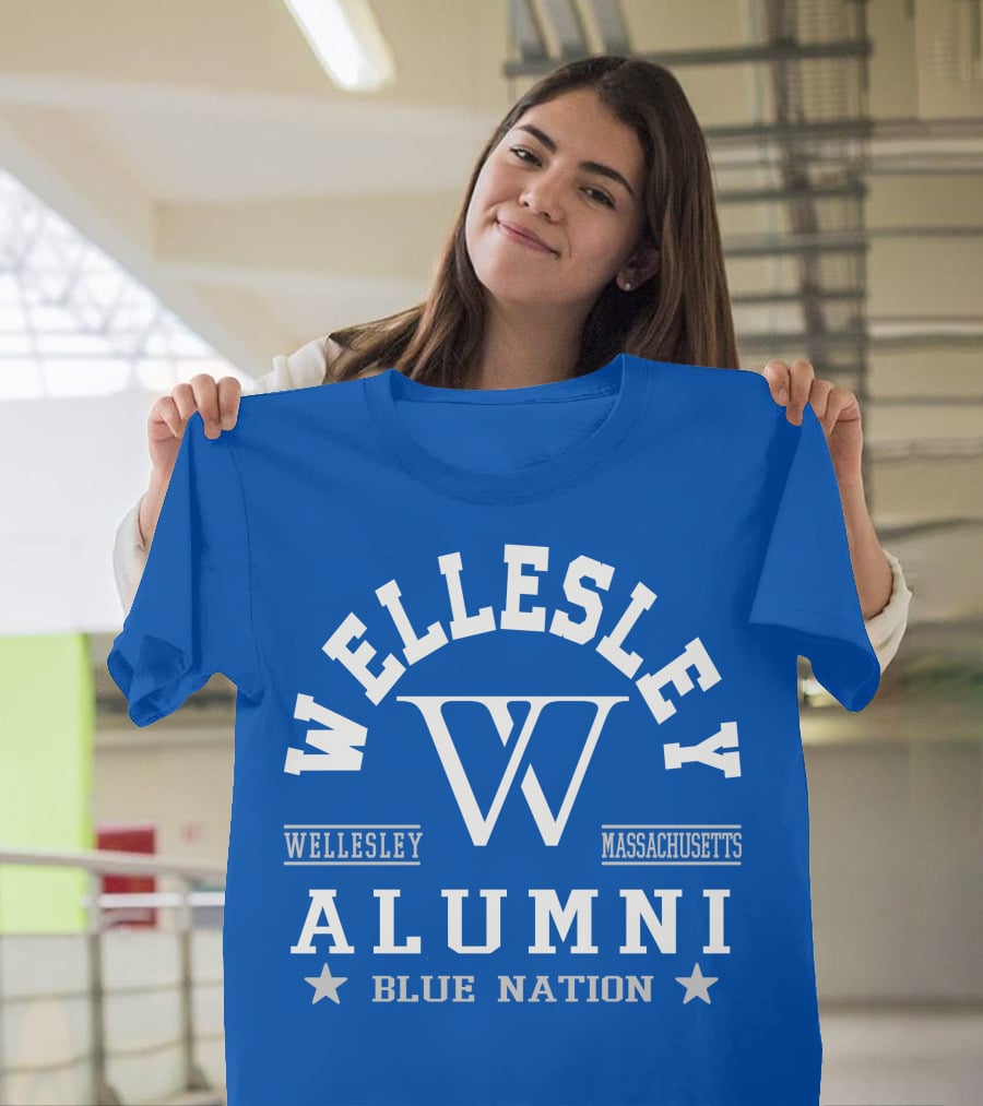Wellesley Massachusetts Alumni Blue Nation T-Shirt