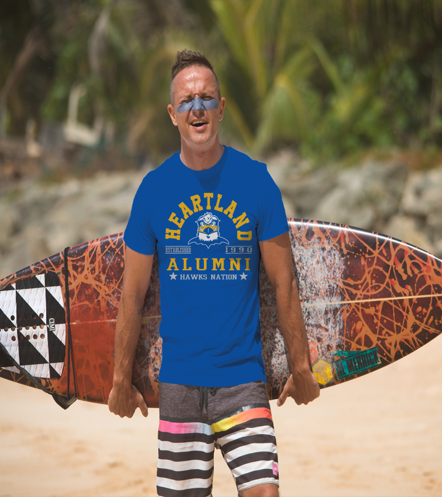 Heartland Alumni Established 1990 Hawks Nation T-Shirt