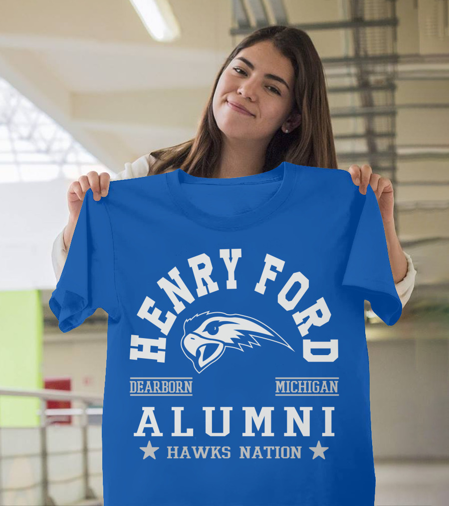 Henry Ford Dearborn Michigan Alumni Hawks Nation T-Shirt