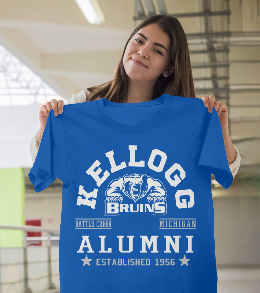 Kellogg Bruins Alumni Battle Creek Michigan Established 1956 T-Shirt