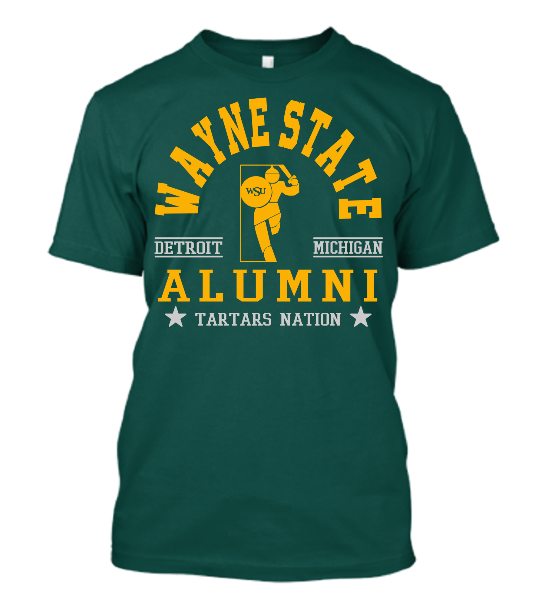 Wayne State Alumni Detroit Michigan Tartars Nation T-Shirt
