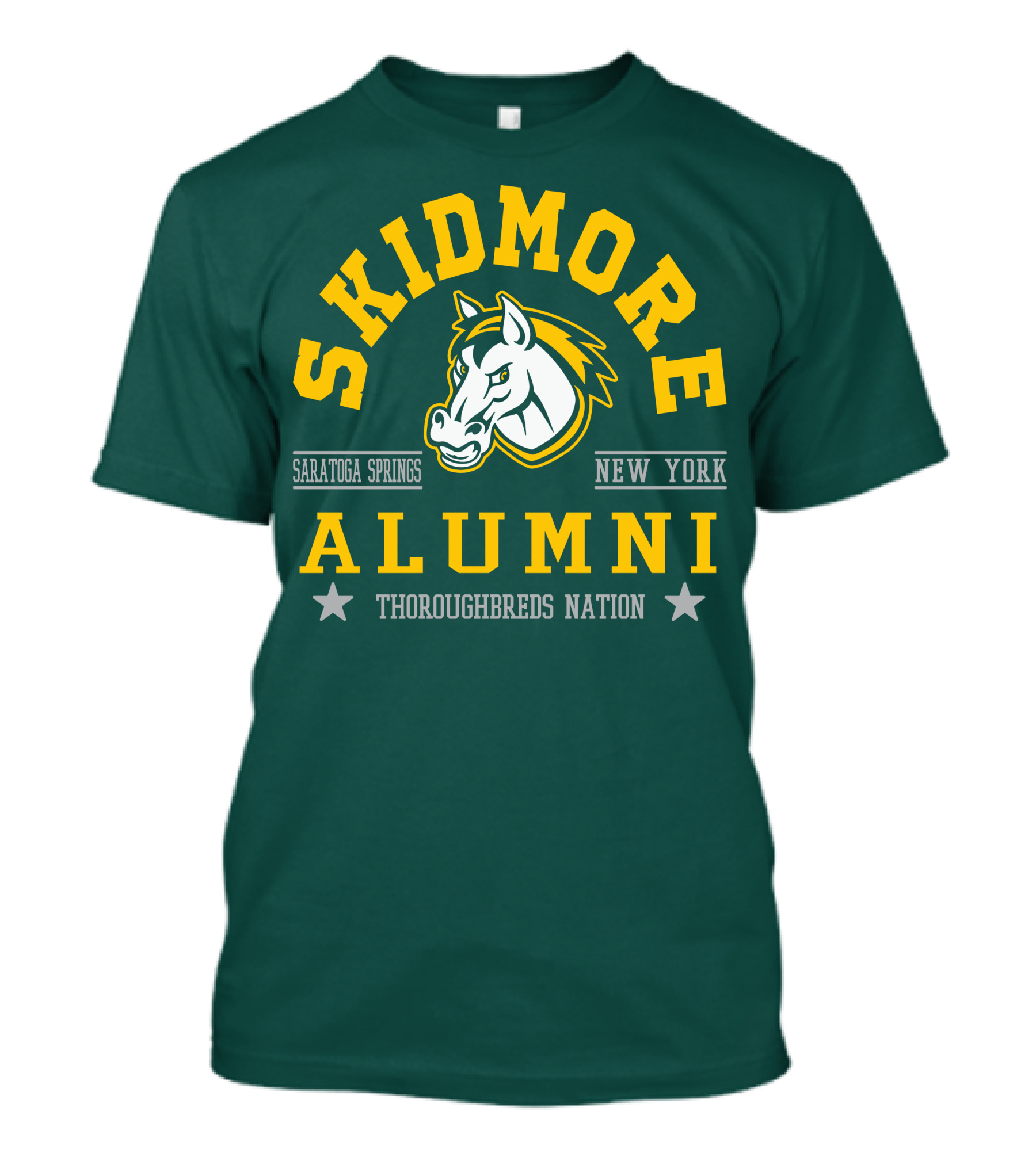 Skidmore College Alumni Saratoga Springs New York Thoroughbreds Nation T-Shirt