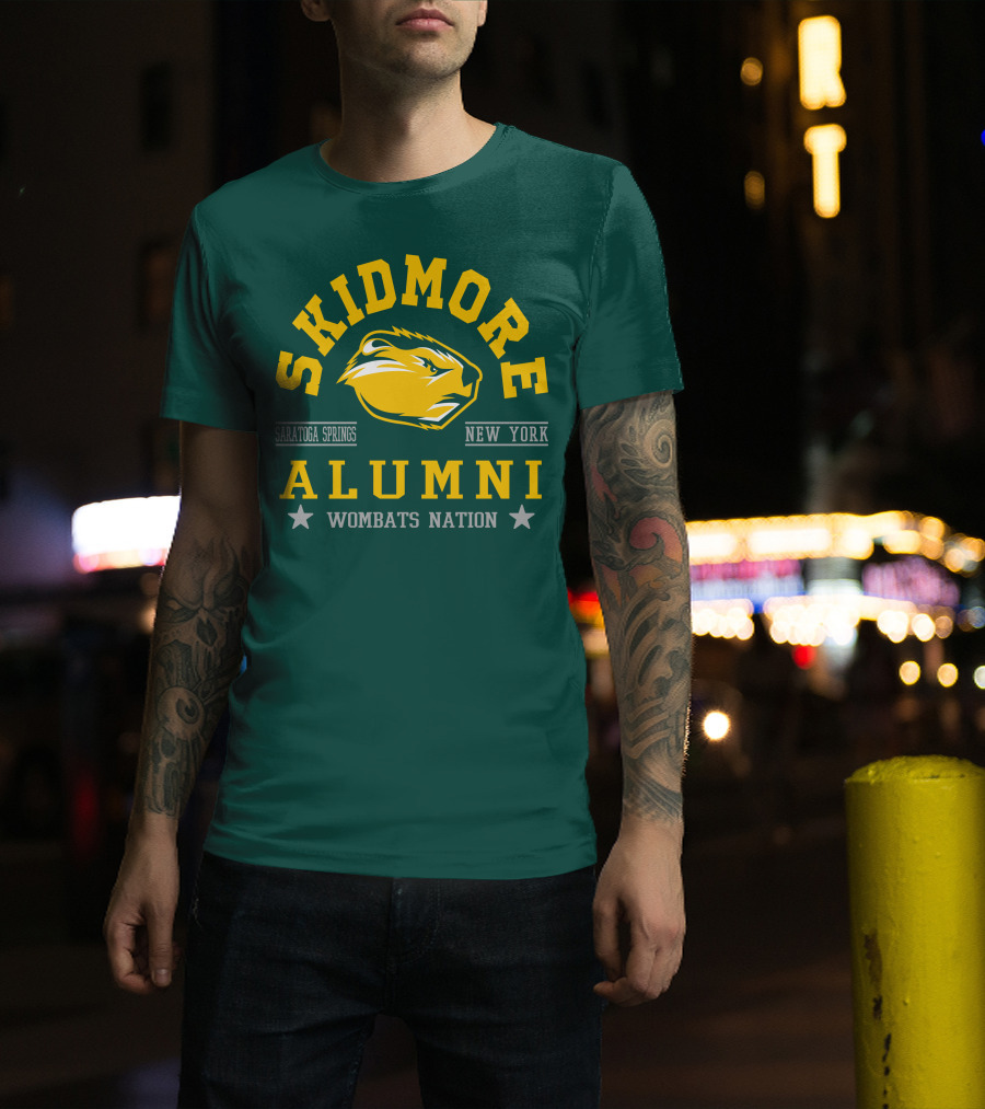 Skidmore College Alumni Wombats Nation Saratoga Springs New York T-Shirt