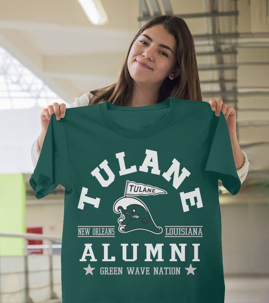 Tulane Alumni Logo New Orleans Louisiana Green Wave Nation T-Shirt
