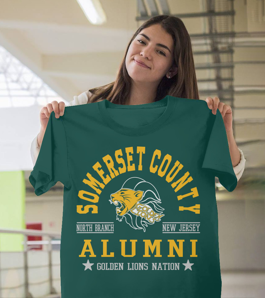 Somerset County New Jersey Alumni Golden Lions Nation North Branch T-Shirt