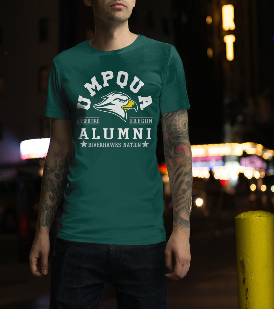 Umpqua Alumni Roseburg Oregon Riverhawks Nation T-Shirt