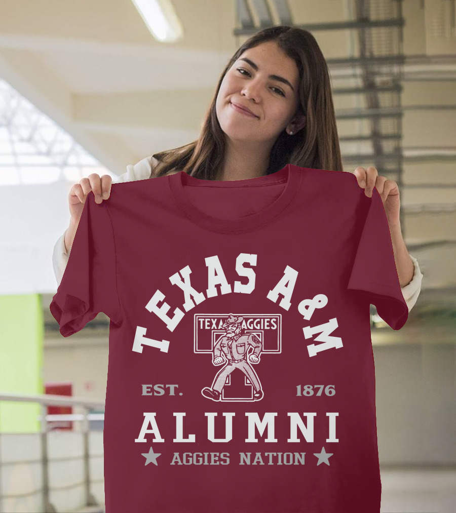 TEXAS A&M ALUMNI AGGIES NATION EST. 1876 T-Shirt