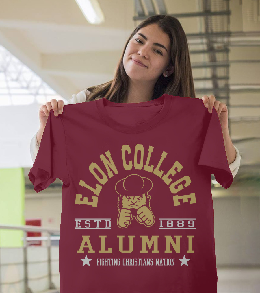 Elon College Alumni Fighting Christians Nation Estd 1889 T-Shirt