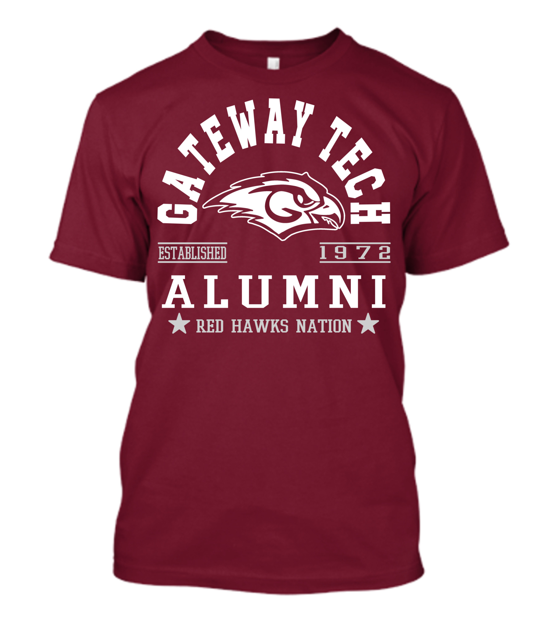 Gateway Tech Alumni Established 1972 Red Hawks Nation T-Shirt
