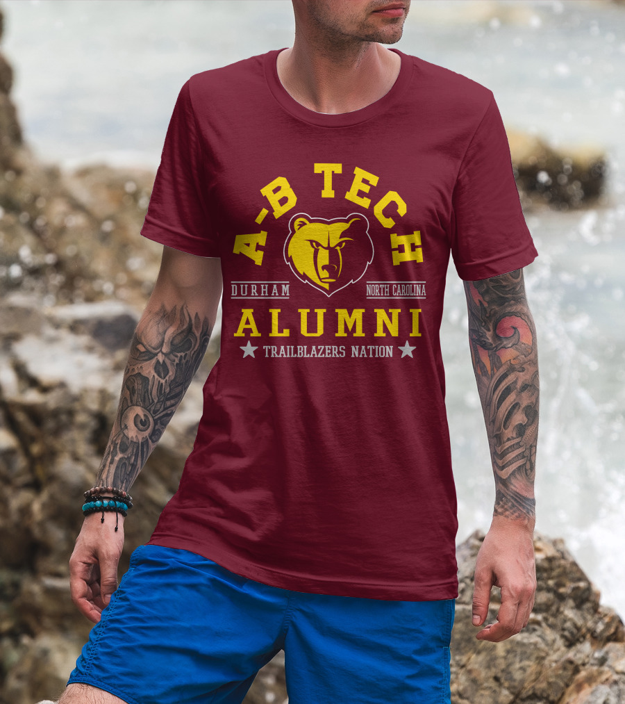 A-B Tech Alumni Trailblazers Nation Durham North Carolina Bear T-Shirt