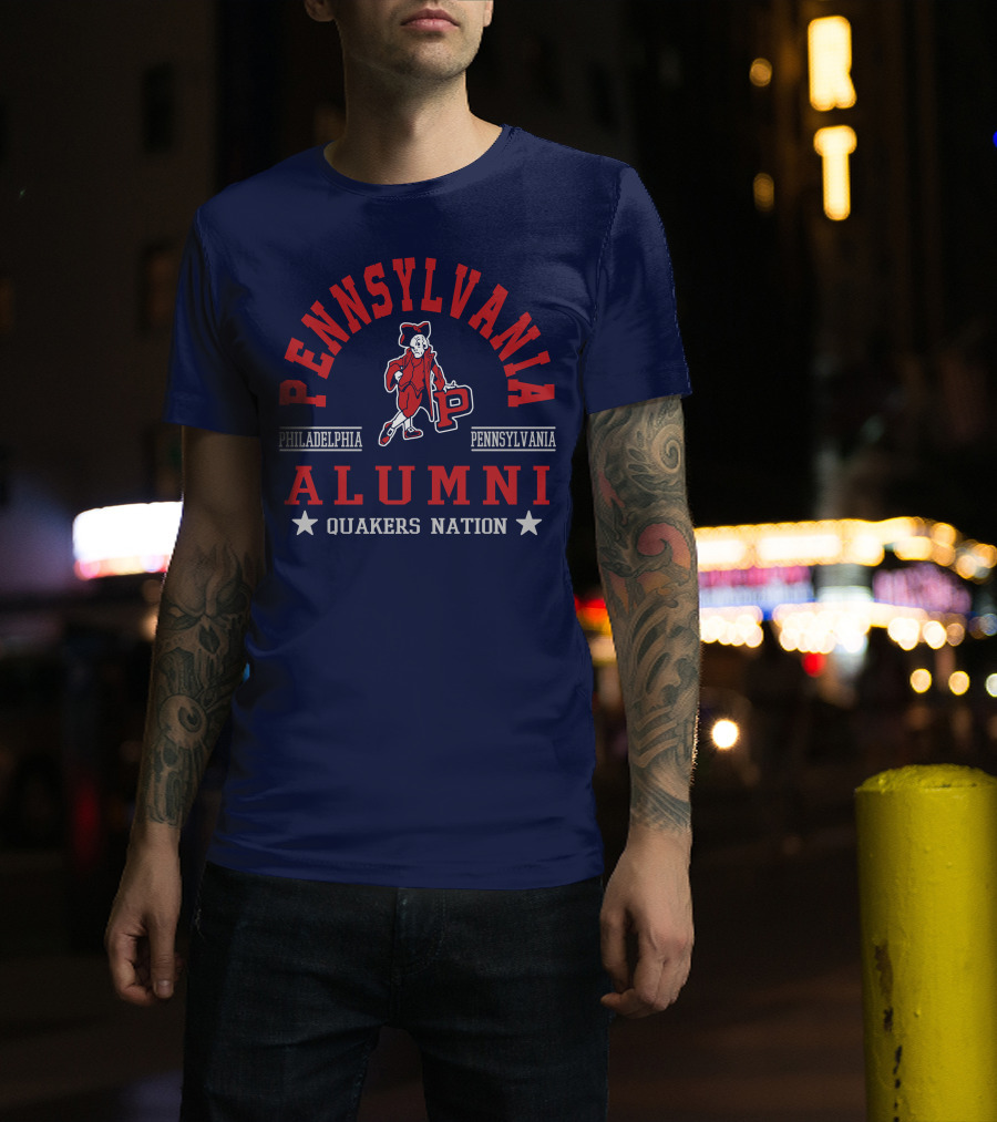 Pennsylvania Alumni Quakers Nation Philadelphia Pennsylvania T-Shirt