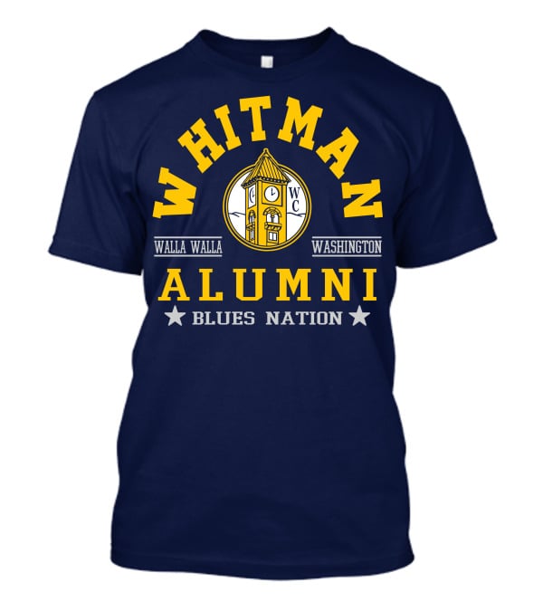 Whitman College Alumni Walla Walla Washington Blues Nation T-Shirt
