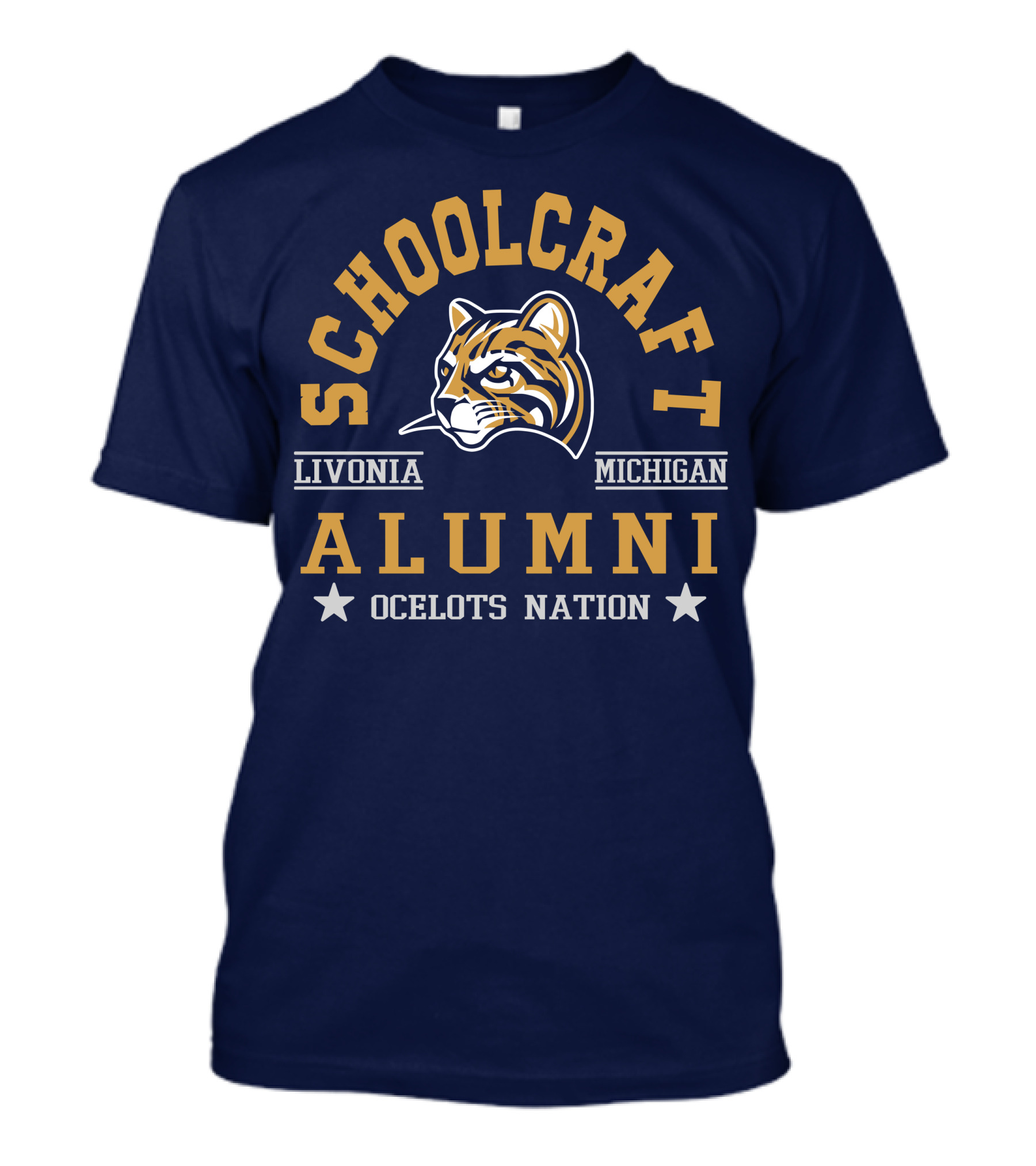 Schoolcraft College Alumni Ocelots Nation Livonia Michigan T-Shirt