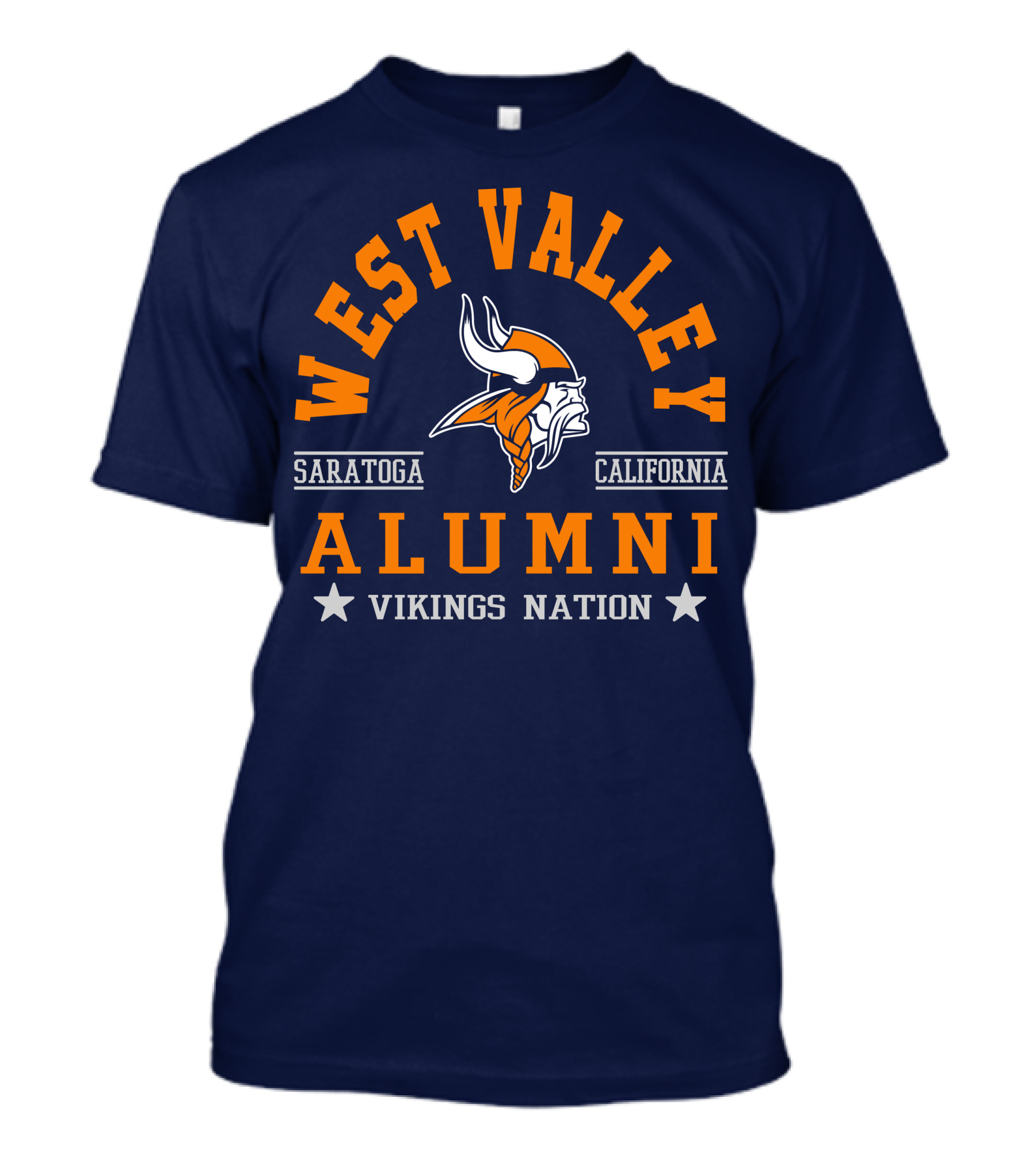 West Valley Alumni Saratoga California Vikings Nation T-Shirt