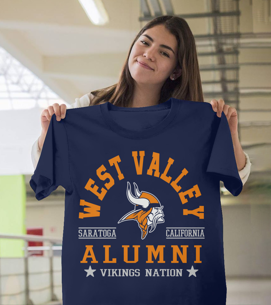 West Valley Alumni Saratoga California Vikings Nation T-Shirt