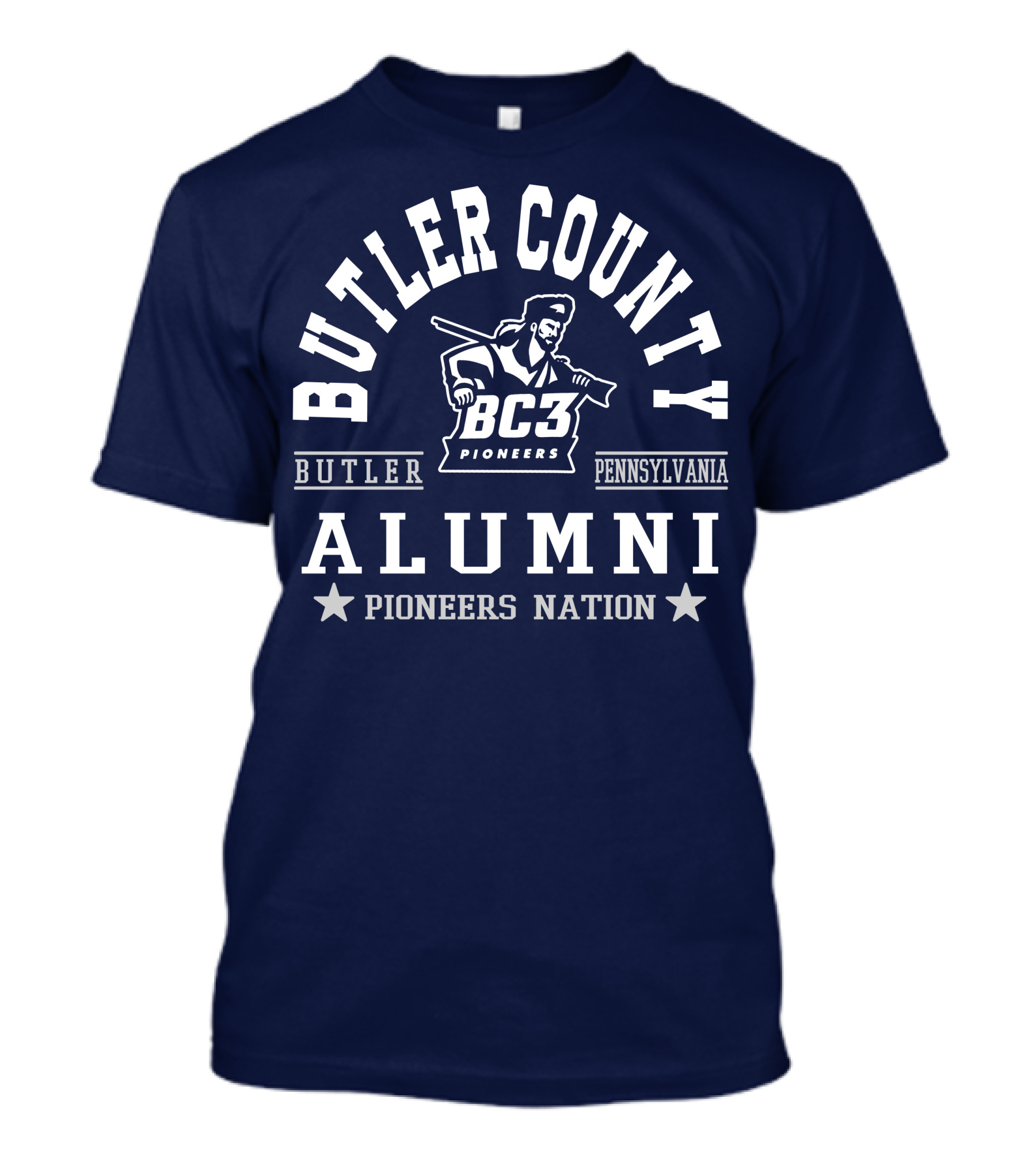 Butler County BC3 Pioneers Alumni Pennsylvania Nation T-Shirt