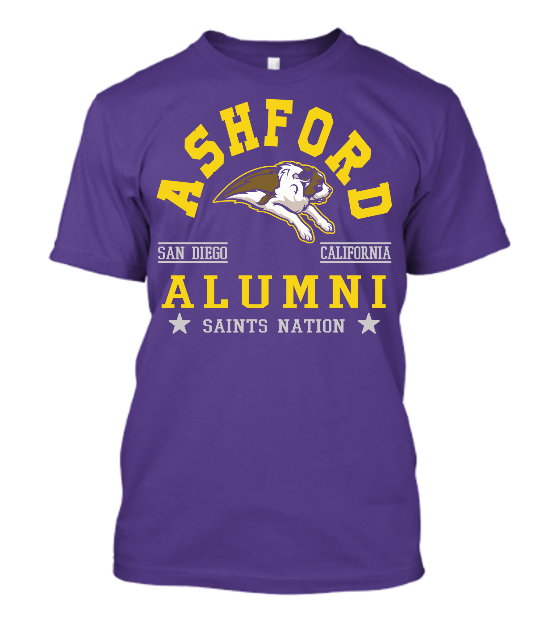 Ashford Alumni San Diego California Saints Nation T-Shirt