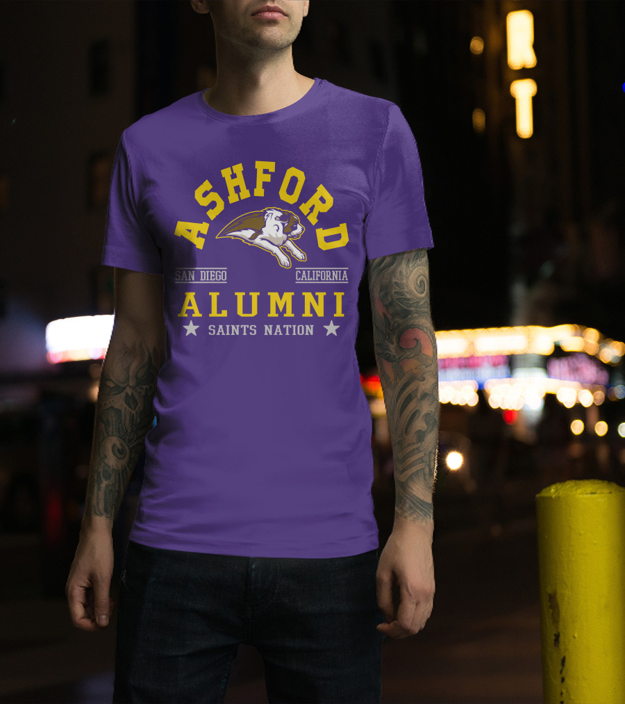 Ashford Alumni San Diego California Saints Nation T-Shirt