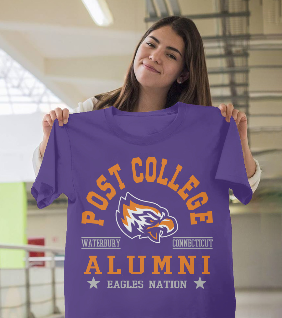 Post College Alumni Waterbury Connecticut Eagles Nation T-Shirt