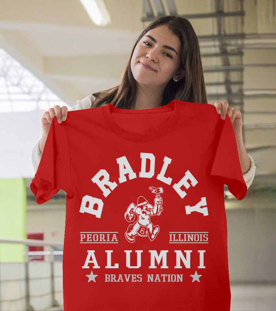 Bradley Alumni Peoria Illinois Braves Nation T-Shirt