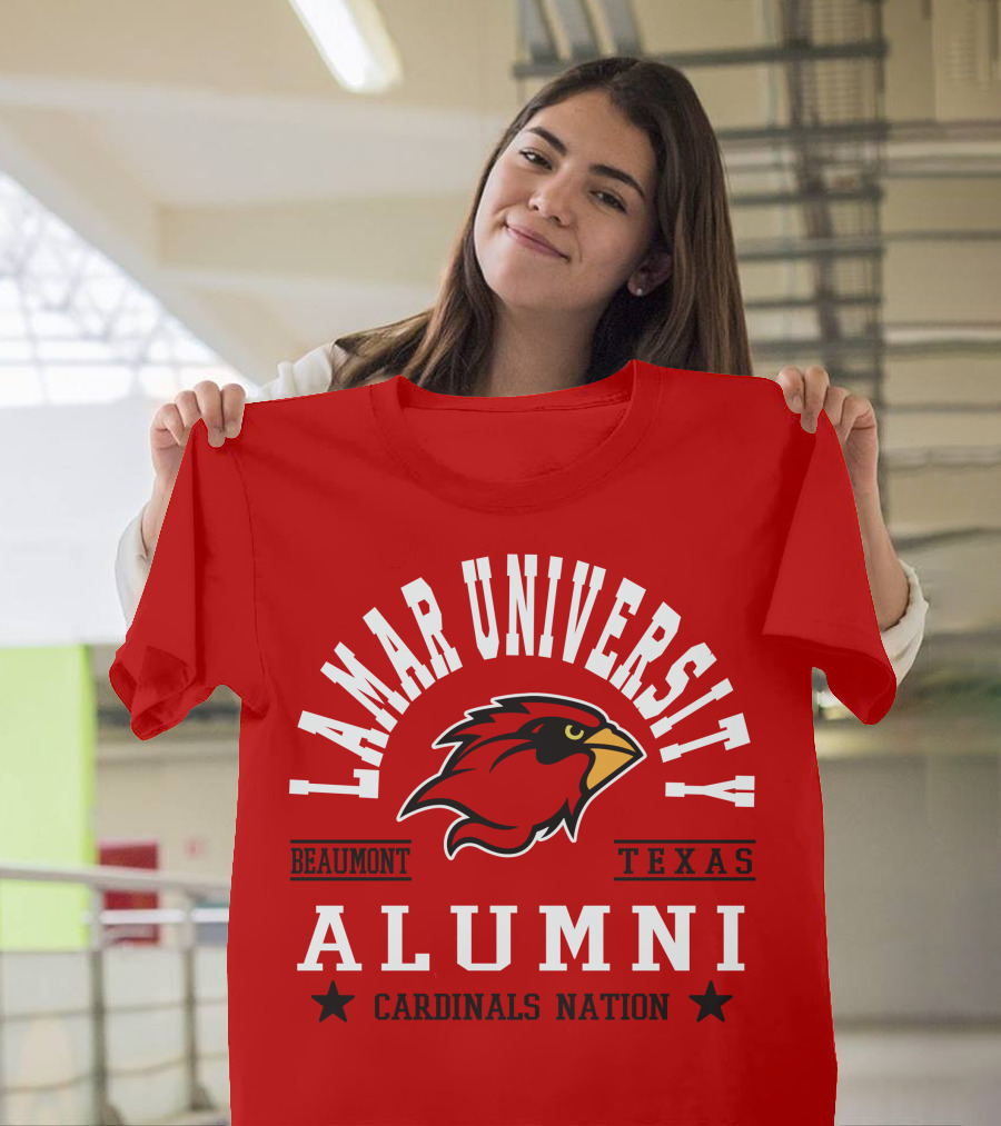 Lamar University Alumni Beaumont Texas Cardinals Nation T-Shirt