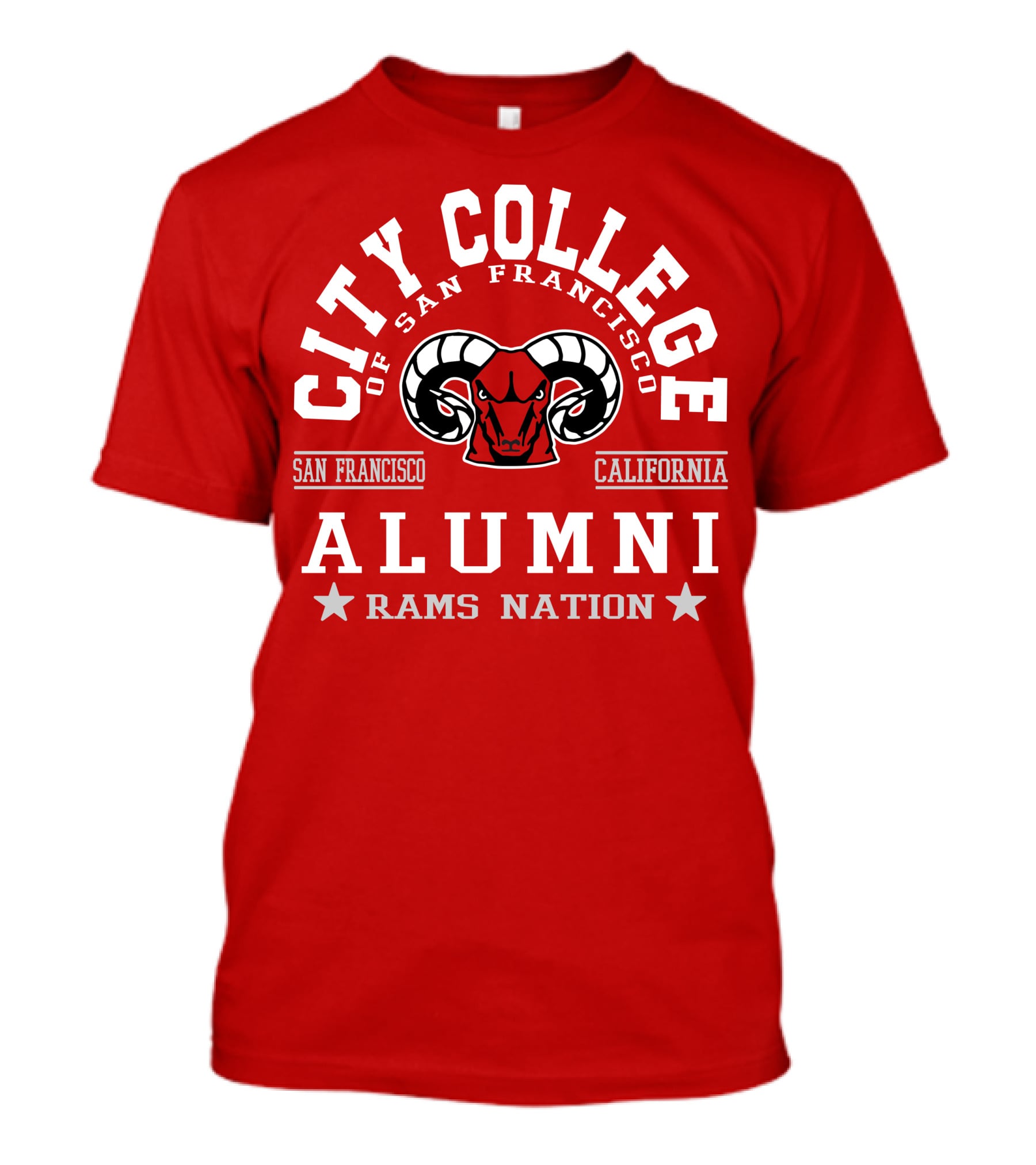 City College Of San Francisco California Alumni Rams Nation T-Shirt