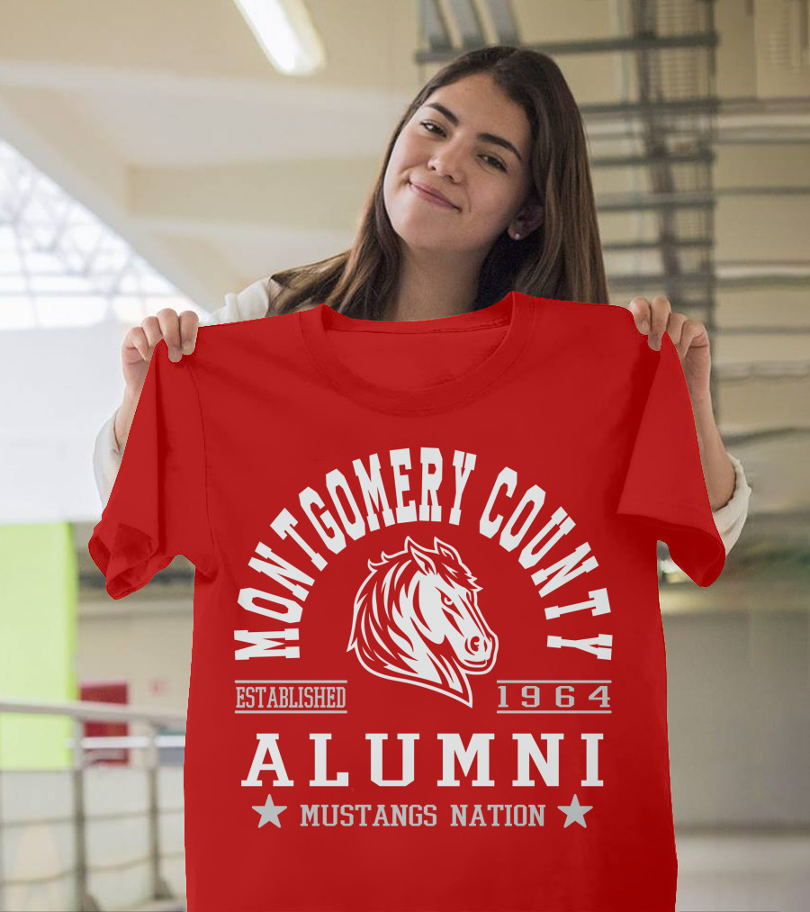 Montgomery County Alumni Mustangs Nation Established 1964 T-Shirt