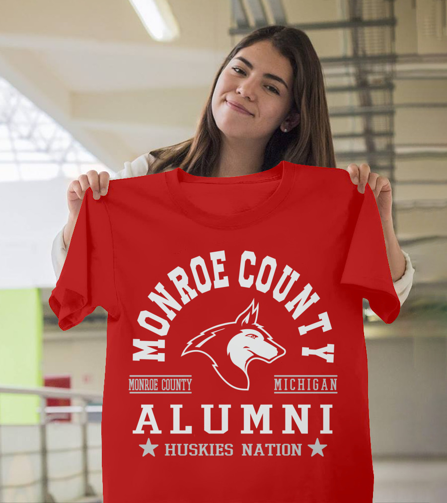 Monroe County Michigan Alumni Huskies Nation T-Shirt