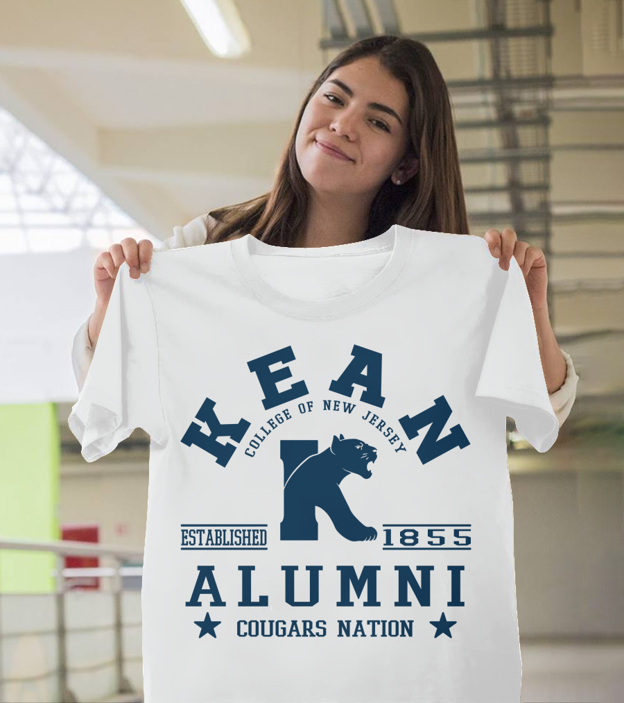 Kean College of New Jersey Alumni Established 1855 Cougars Nation T-Shirt