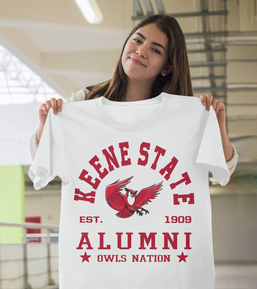 Keene State College Alumni Owls Nation Est. 1909 Red Owl T-Shirt