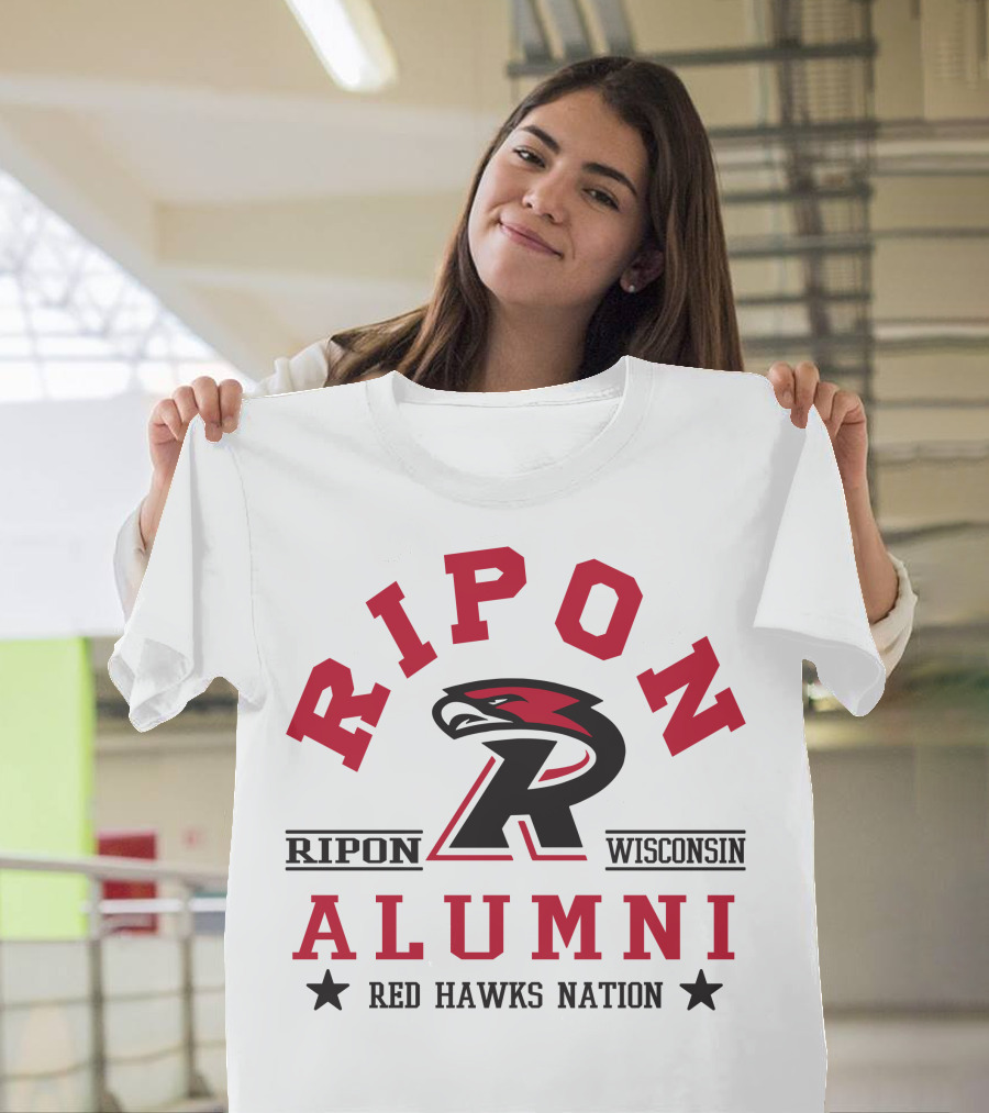 Ripon Wisconsin Alumni Red Hawks Nation T-Shirt