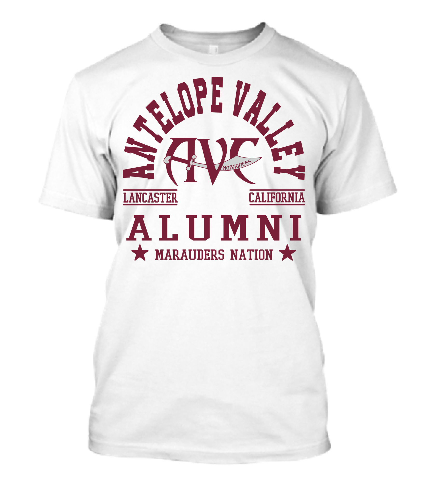 Antelope Valley Alumni AVC Marauders Nation Lancaster California T-Shirt
