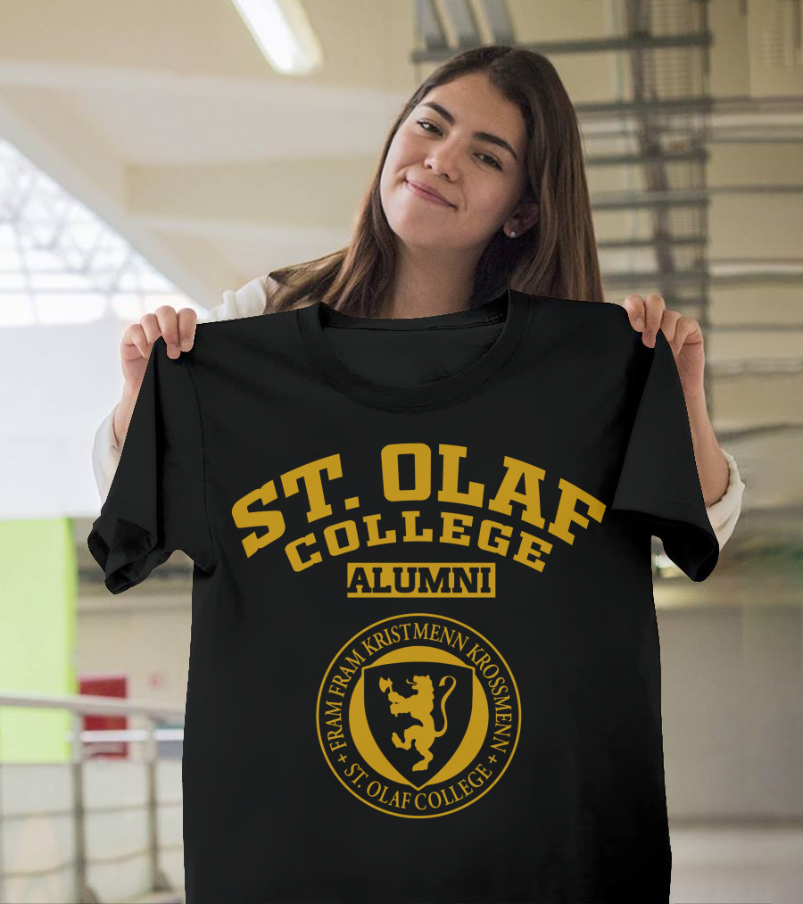 St. Olaf College Alumni Fram Fram Kristmenn Krossmenn Lion Seal T-Shirt