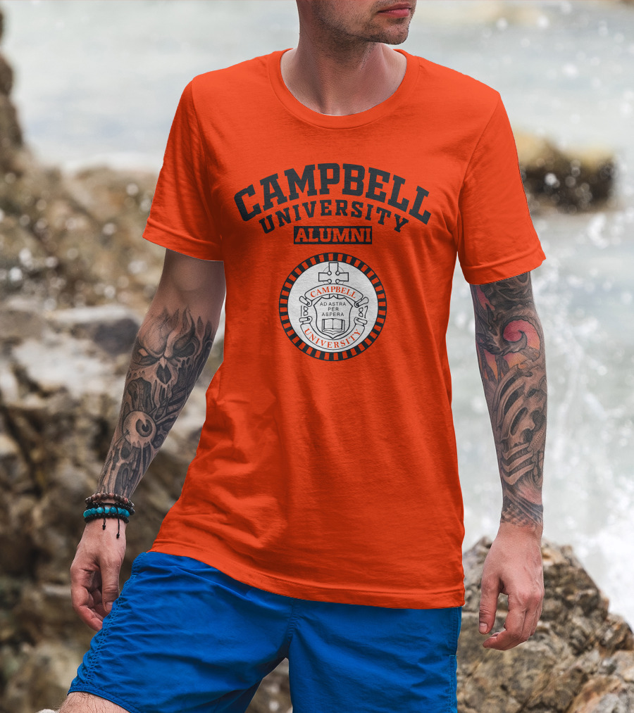 Campbell University Alumni Ad Astra Per Aspera Seal T-Shirt