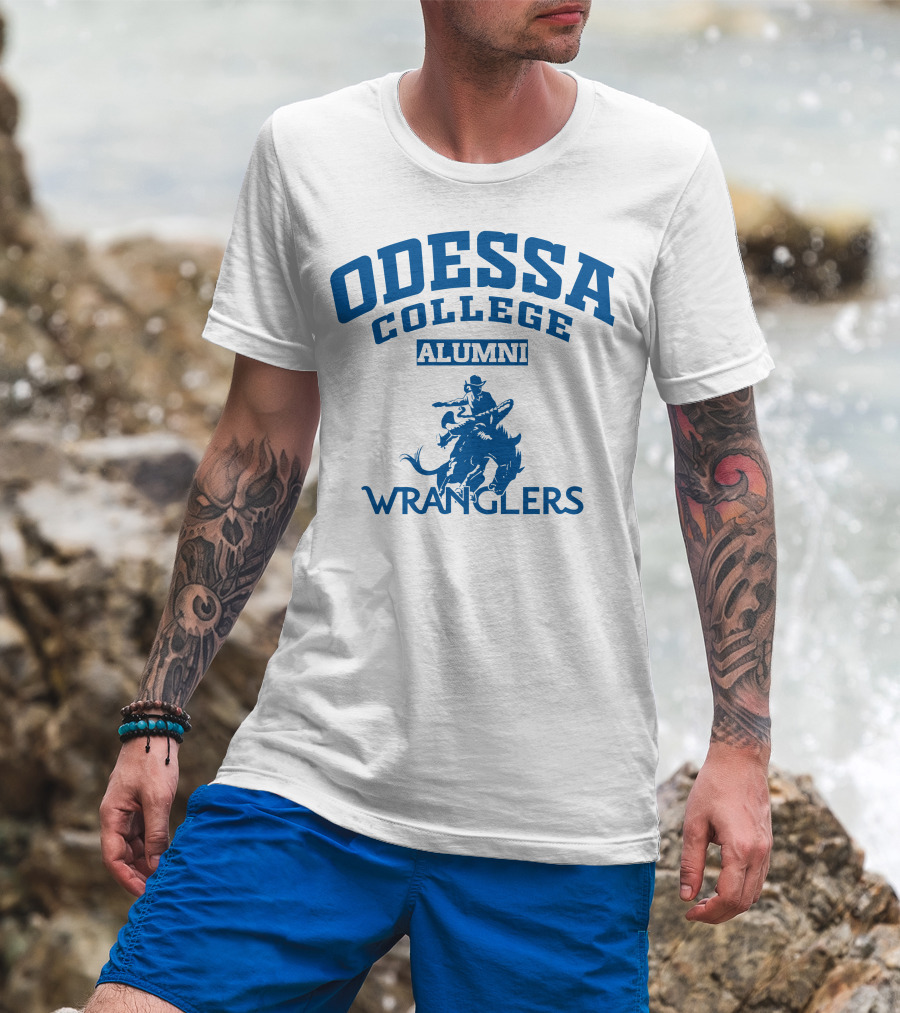 Odessa College Alumni Wranglers Cowboy Rider T-Shirt