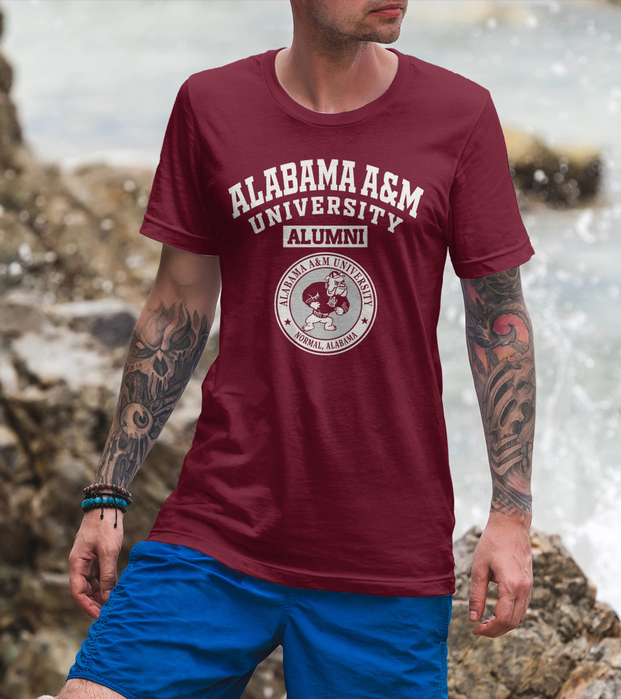 Alabama A&M University Alumni Logo Bulldog Normal Alabama T-Shirt