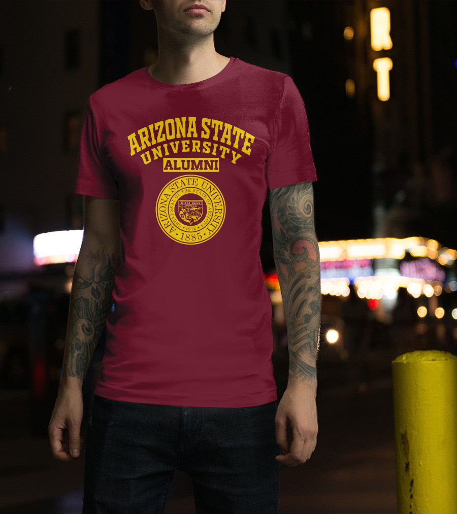 Arizona State University Alumni 1885 Great Seal Ditat Deus T-Shirt
