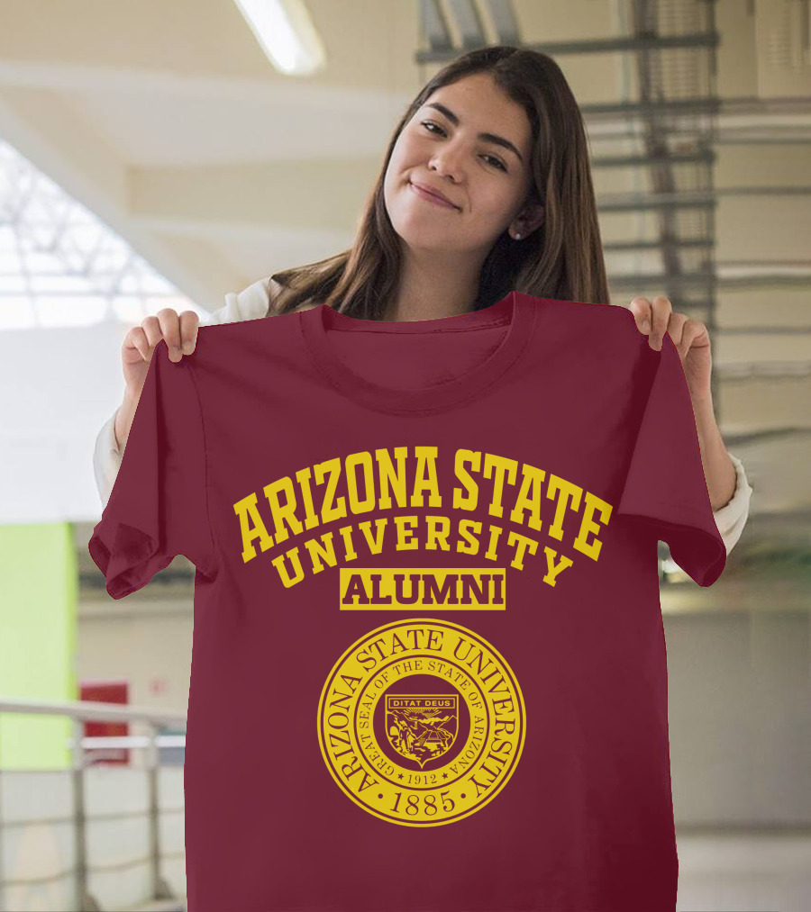 Arizona State University Alumni 1885 Great Seal Ditat Deus T-Shirt