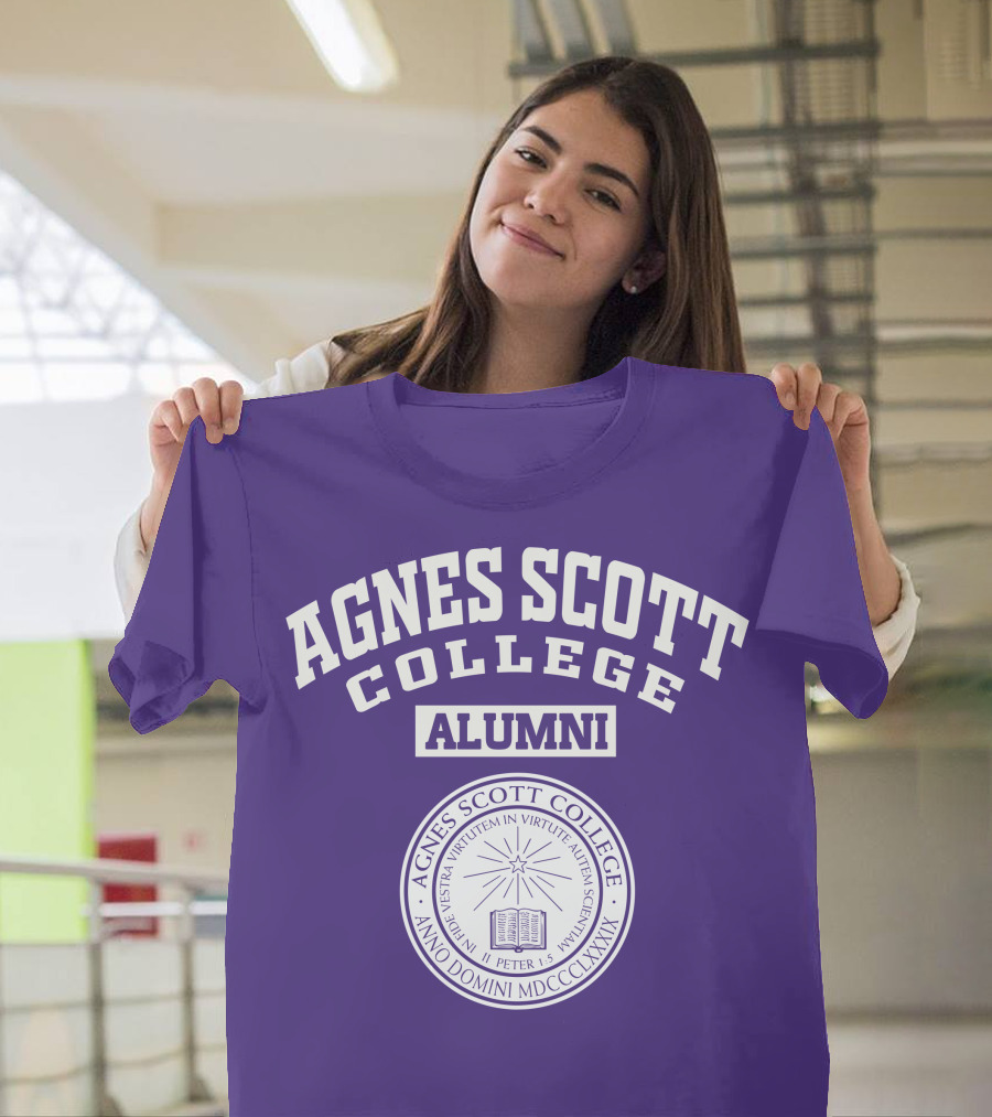 Agnes Scott College Alumni Emblem with Motto T-Shirt