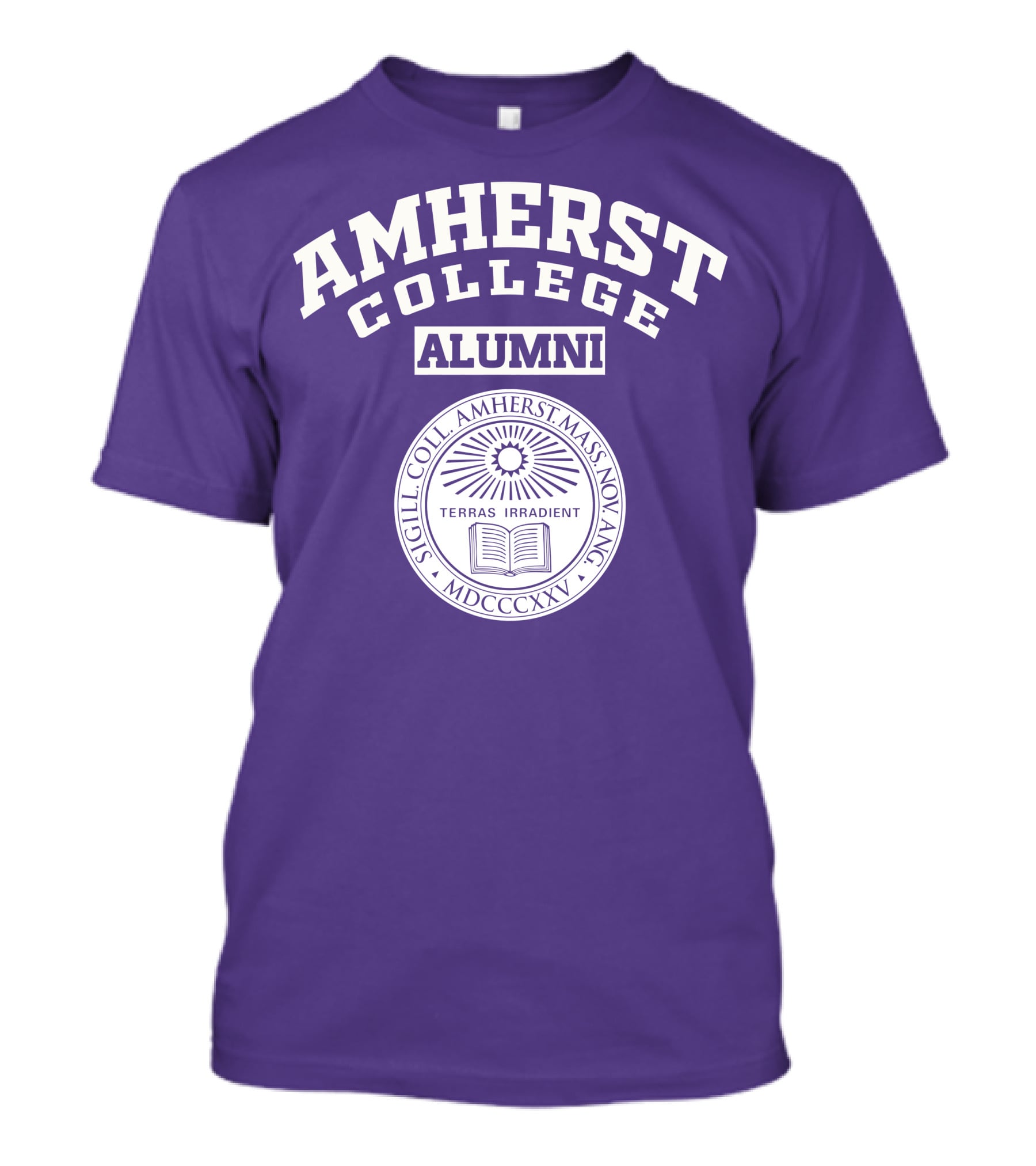 Amherst College Alumni Seal Terras Irradient Sigill Coll MDCCCXXV T-Shirt