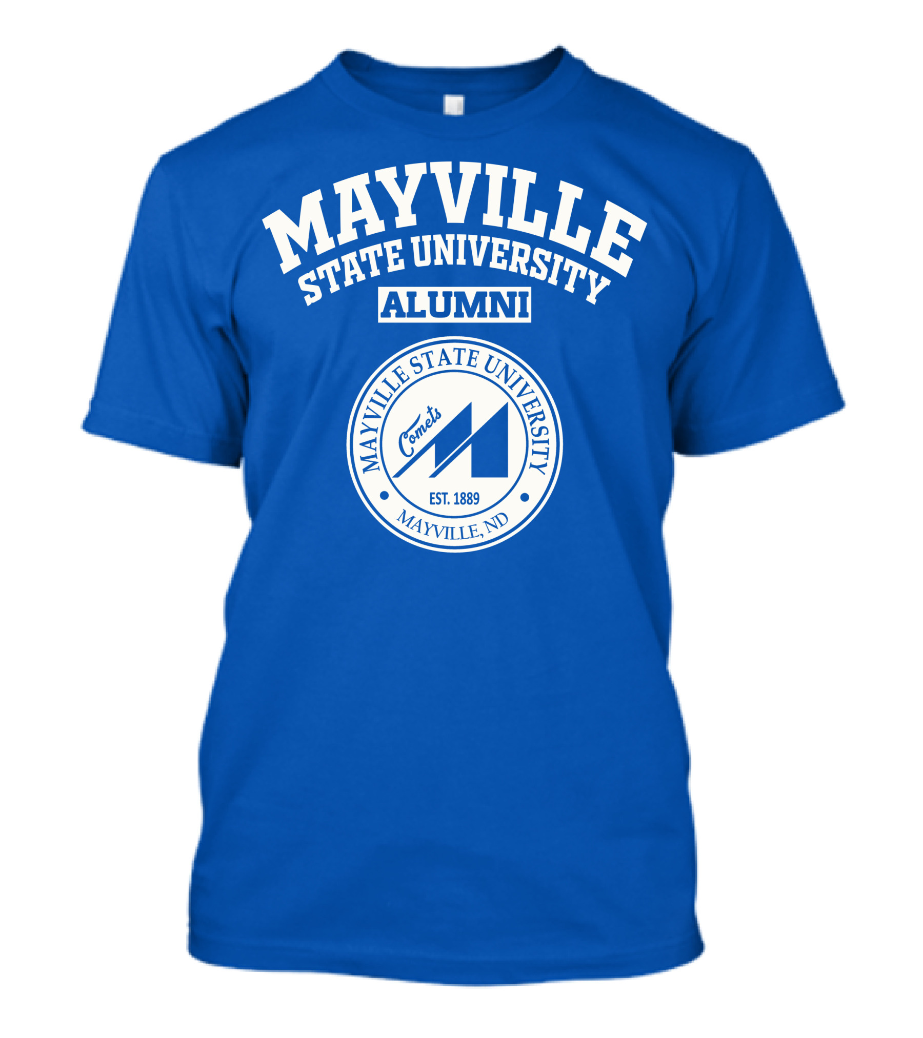 Mayville State University Alumni Comets Logo Est. 1889 Mayville ND T-Shirt
