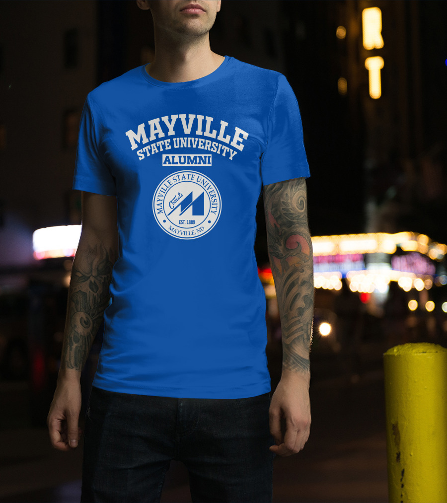 Mayville State University Alumni Comets Logo Est. 1889 Mayville ND T-Shirt