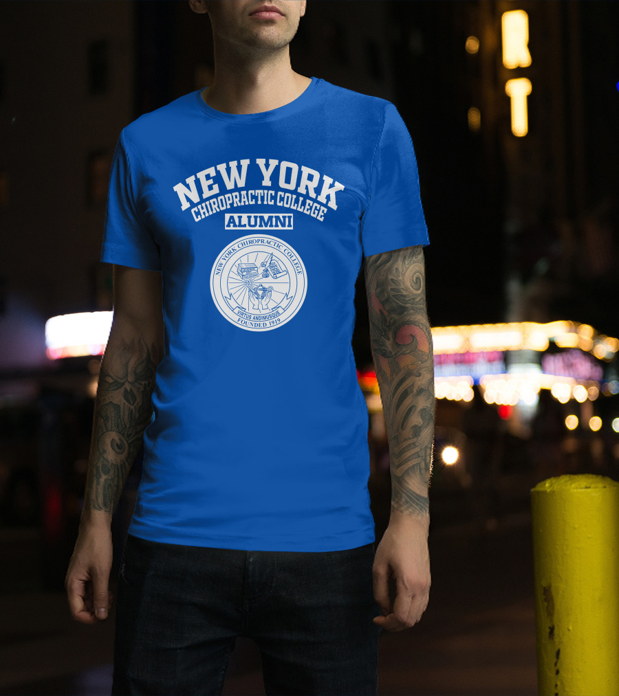 New York Chiropractic College Alumni Seal Founded 1919 Virtus Adimusque T-Shirt
