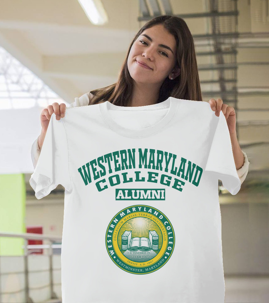 Western Maryland College Alumni Westminster Seal E Tenebris In Lucem Voco T-Shirt