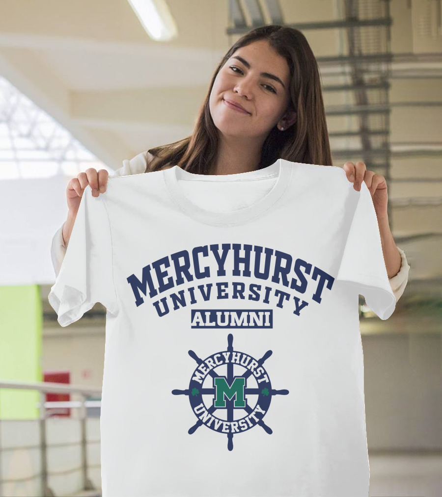 Mercyhurst University Alumni Wheel Logo With M T-Shirt