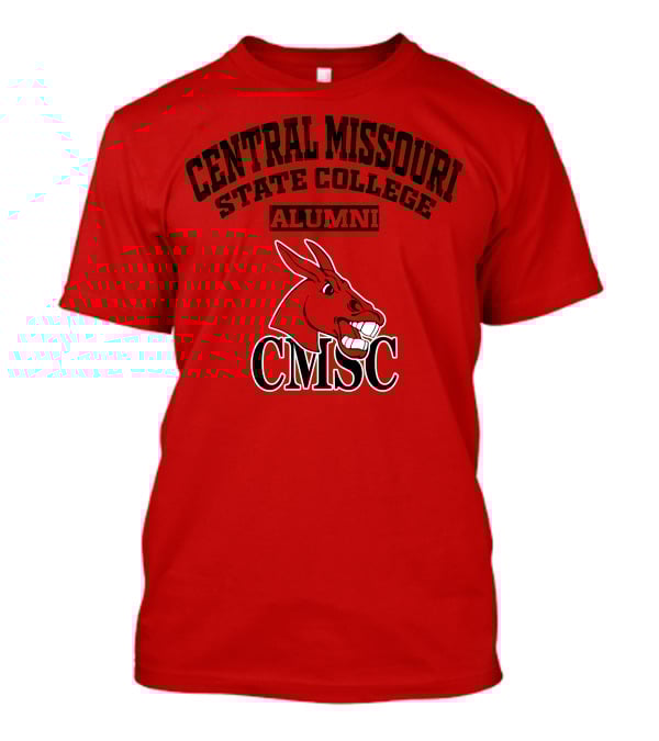 Central Missouri State College Alumni CMSC Red Mule T-Shirt