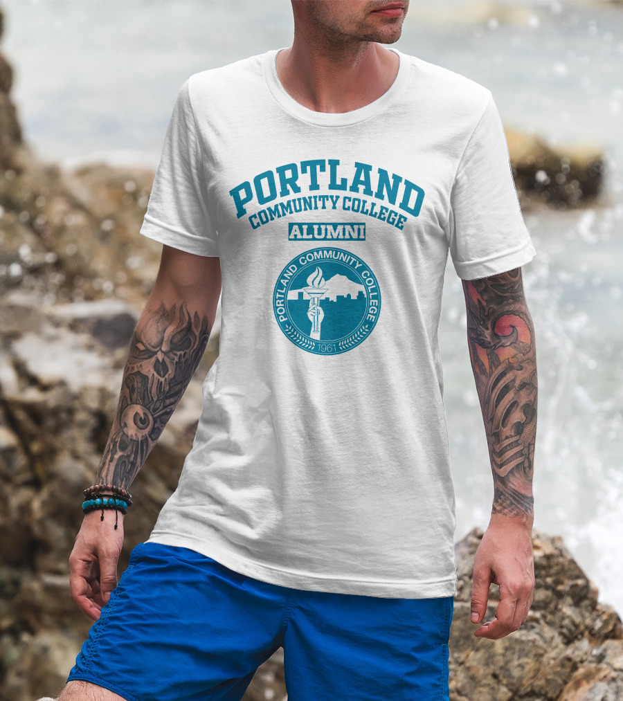 Portland Community College Alumni 1961 Torch Emblem T-Shirt