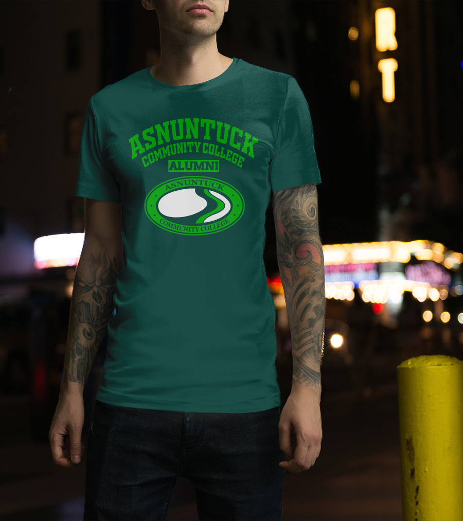 Asnuntuck Community College Alumni With Oval Emblem T-Shirt