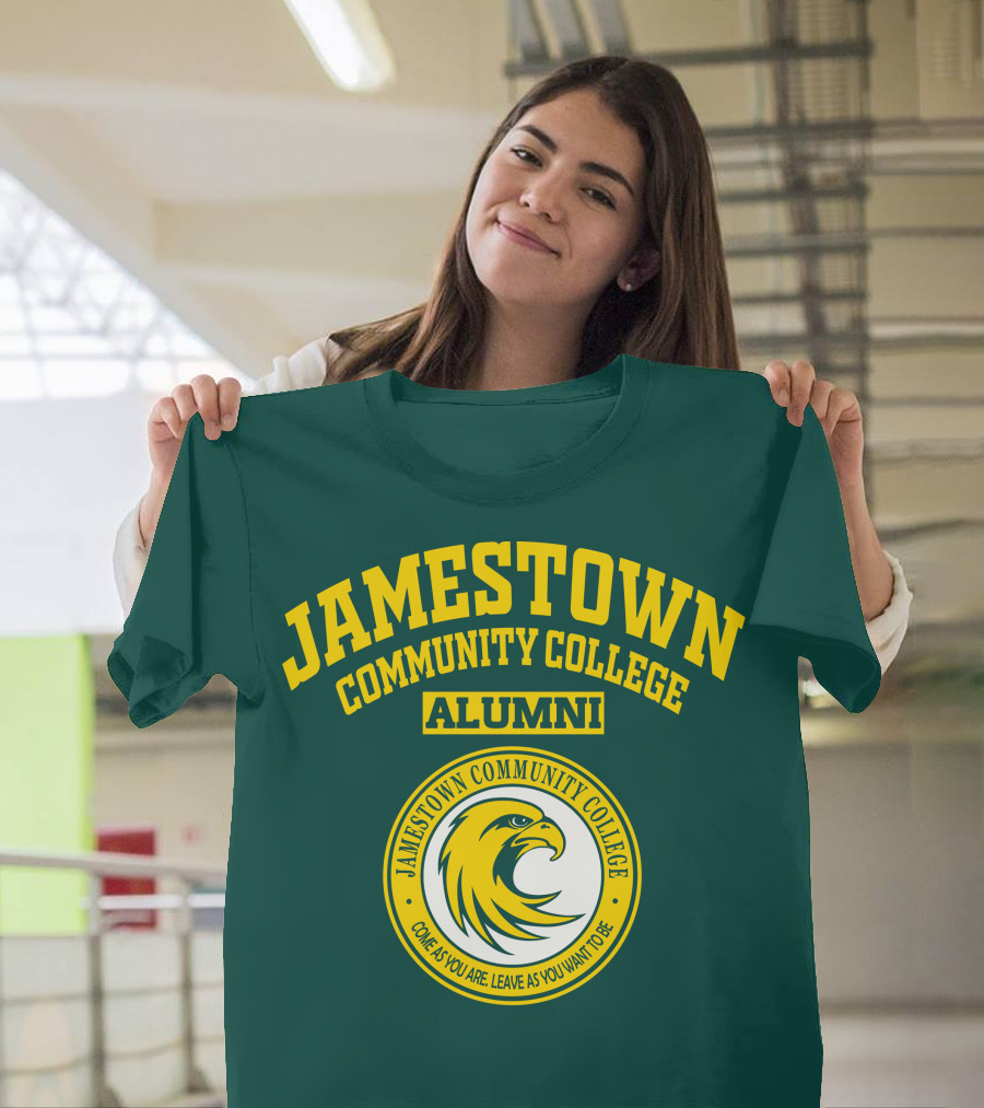 Jamestown Community College Alumni Eagle Logo Come As You Are Leave As You Want To Be T-Shirt